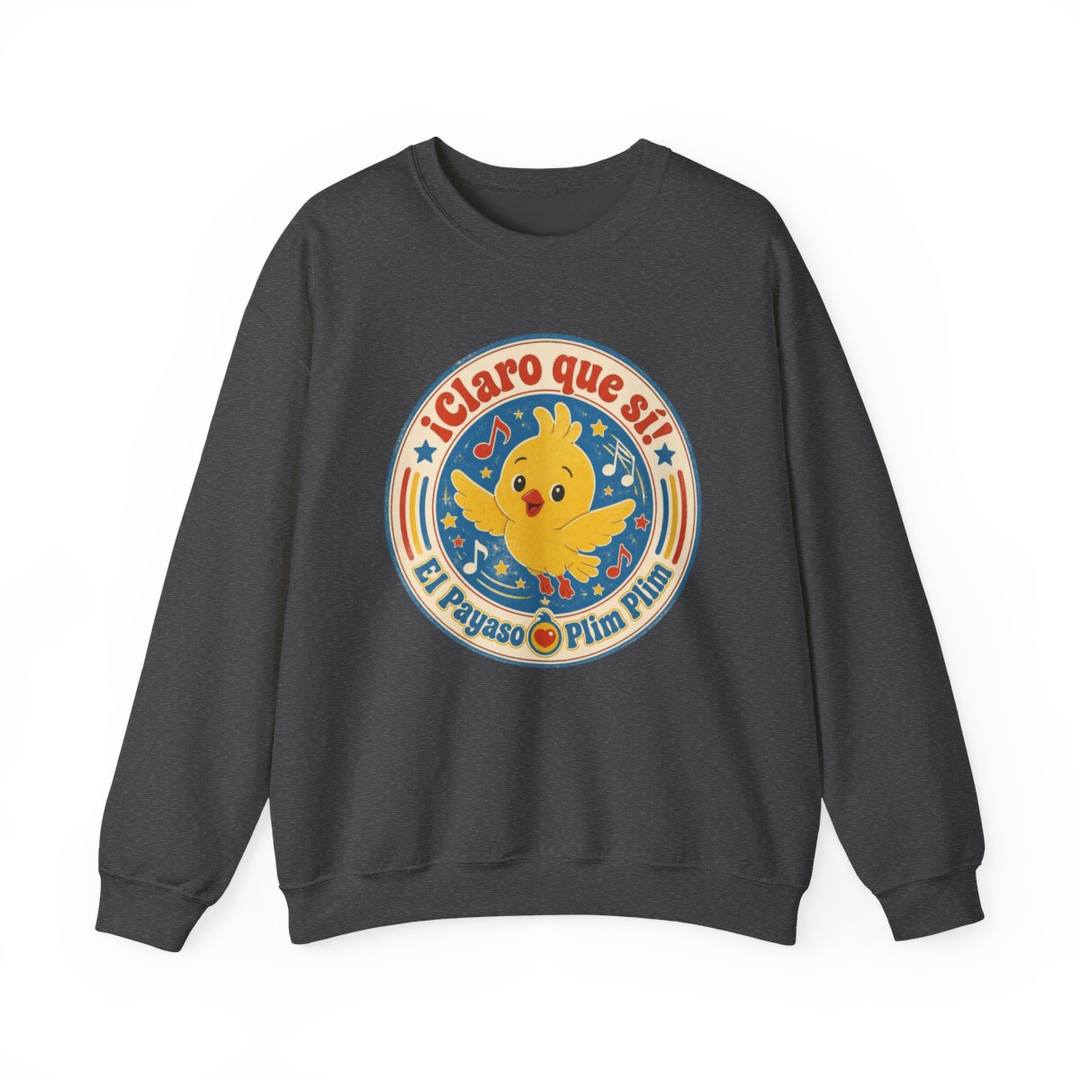 El Payaso Plim Plim "¡Claro que sí! El Payaso Plim Plim" Crewneck - alternate angle 3, merchandise