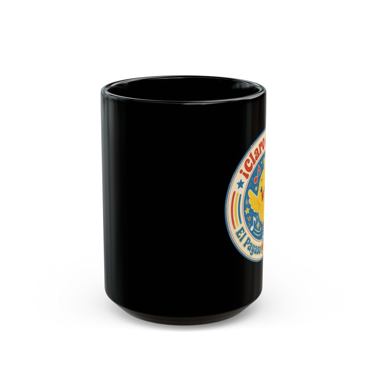El Payaso Plim Plim "¡Claro que sí! El Payaso Plim Plim" Black Mug - alternate angle 2, merchandise