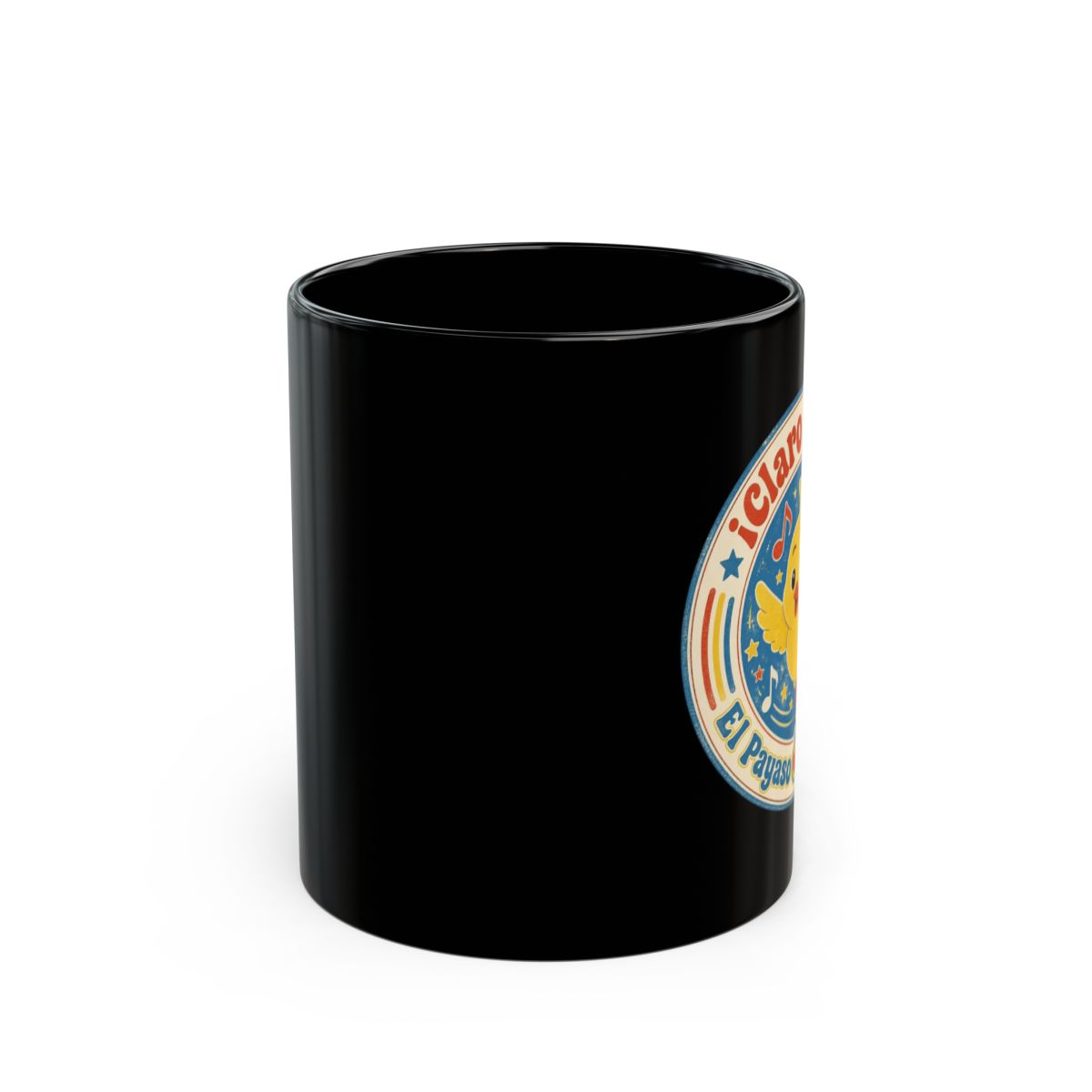 El Payaso Plim Plim "¡Claro que sí! El Payaso Plim Plim" Black Mug - alternate angle 1, merchandise